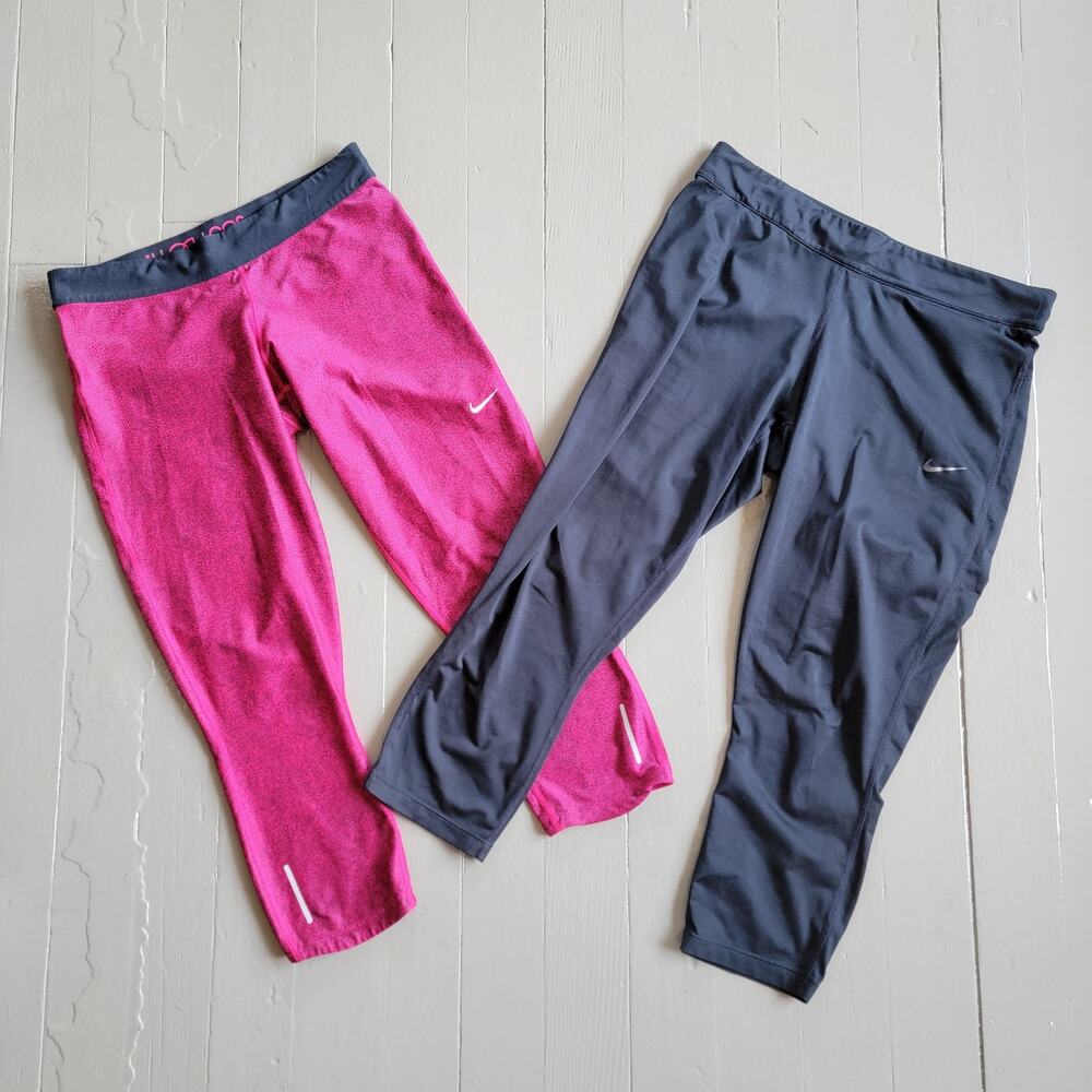 Nike Two Pairs Dri-Fit Workout/Yoga Leggings
L